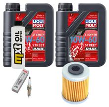 Inspektionspaket 2L 10W-60 + Ölfilter + 1x Zündkerze für KTM SMC R ABS 690 ccm Bj. 2011