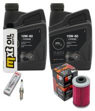 Inspektionspaket 2L 10W-60 + Ölfilter + 1x Zündkerze für KTM SMC R ABS 690 ccm Bj. 2011