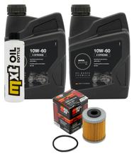 Kit d'inspection 2L 10W-60 + filtre à huile + 1x bougie d'allumage pour KTM SMC R ABS 690 ccm Année 2011