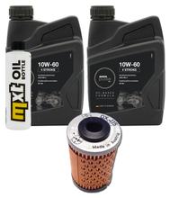 Kit d'inspection 2L 10W-60 + filtre à huile + 1x bougie d'allumage pour KTM SMC R ABS 690 ccm Année 2011