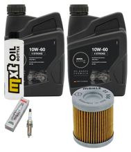 Inspection package 2L 10W-60 + oil filter + 1x spark plug for KTM SMC R ABS 690 ccm Year 2011