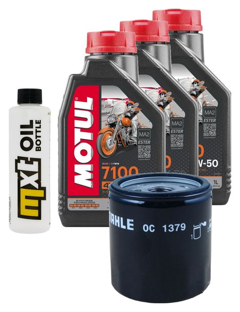 Inspektionspaket 3L 20W-50 + Ölfilter + 2x Zündkerze für Harley Davidson XL Forty-Eight 1200 ccm Bj. 2016 - 2017