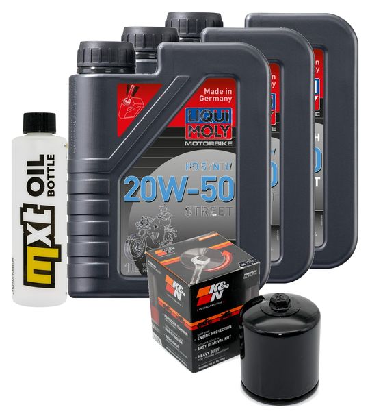 Inspektionspaket 3L 20W-50 + Ölfilter + 2x Zündkerze für Harley Davidson XL Forty-Eight 1200 ccm Bj. 2016 - 2017