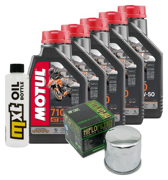 Inspektionspaket 5L 10W-50 + Ölfilter für Aprilia RSV4 Factory 1100 ccm Bj. 2019 - 2022