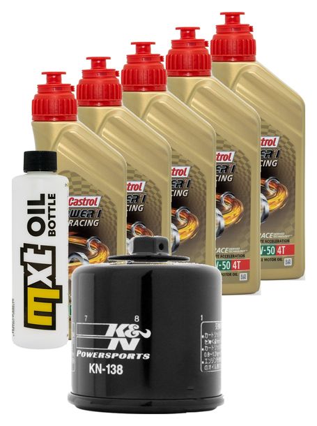 Inspektionspaket 5L 10W-50 + Ölfilter für Aprilia RSV4 Factory 1100 ccm Bj. 2019 - 2022