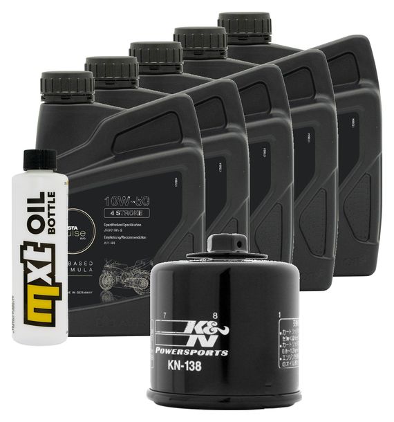 Inspektionspaket 5L 10W-50 + Ölfilter für Aprilia RSV4 Factory 1100 ccm Bj. 2019 - 2022