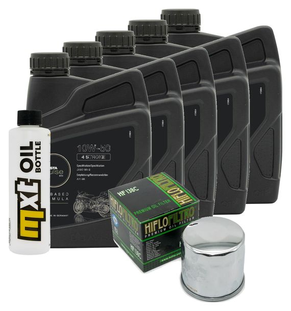 Inspektionspaket 5L 10W-50 + Ölfilter für Aprilia RSV4 Factory 1100 ccm Bj. 2019 - 2022