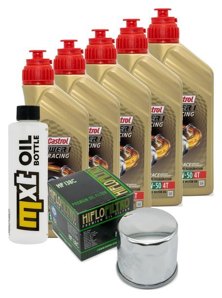 Inspektionspaket 5L 10W-50 + Ölfilter für Aprilia RSV4 Factory 1100 ccm Bj. 2019 - 2022