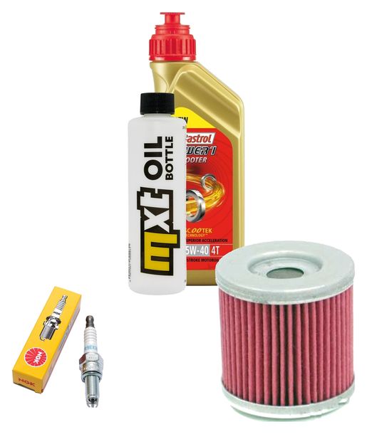 Inspektionspaket 1L 5W-40 + Ölfilter + 1x Zündkerze für Aprilia SX ABS 125 ccm Bj. 2020
