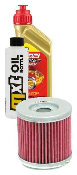 Inspektionspaket 1L 5W-40 + Ölfilter + 1x Zündkerze für Aprilia SX ABS 125 ccm Bj. 2020