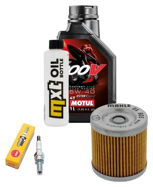Inspektionspaket 1L 5W-40 + Ölfilter + 1x Zündkerze für Aprilia SX ABS 125 ccm Bj. 2020