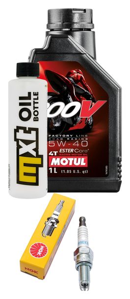 Inspektionspaket 1L 5W-40 + Ölfilter + 1x Zündkerze für Aprilia SX ABS 125 ccm Bj. 2020