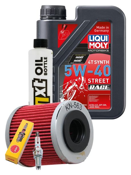 Inspektionspaket 1L 5W-40 + Ölfilter + 1x Zündkerze für Aprilia SX ABS 125 ccm Bj. 2020