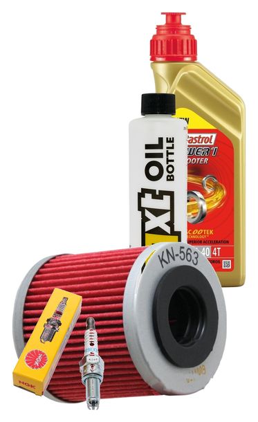 Inspektionspaket 1L 5W-40 + Ölfilter + 1x Zündkerze für Aprilia SX ABS 125 ccm Bj. 2020