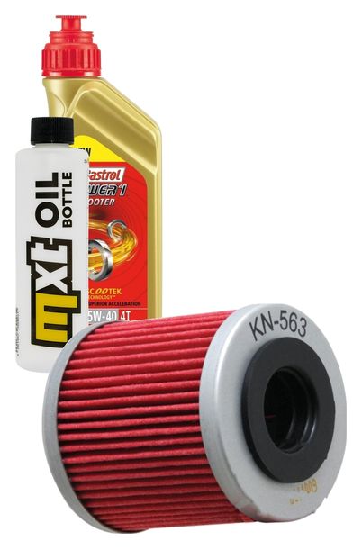 Inspektionspaket 1L 5W-40 + Ölfilter + 1x Zündkerze für Aprilia SX ABS 125 ccm Bj. 2020