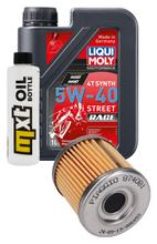Inspectiepakket 1L 5W-40 + Oliefilter + 1x Bougie voor Aprilia SX ABS 125 cc Jaarmodel 2020
