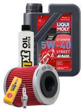 Inspekční balíček 1L 5W-40 + olejový filtr + 1x zapalovací svíčka pro Aprilia SX ABS 125 ccm r.v. 2020
