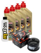 Pacote de Inspeção 4L 10W-50 + filtro de óleo para Aprilia Shiver ABS Dorsoduro 900 ccm Ano. 2021