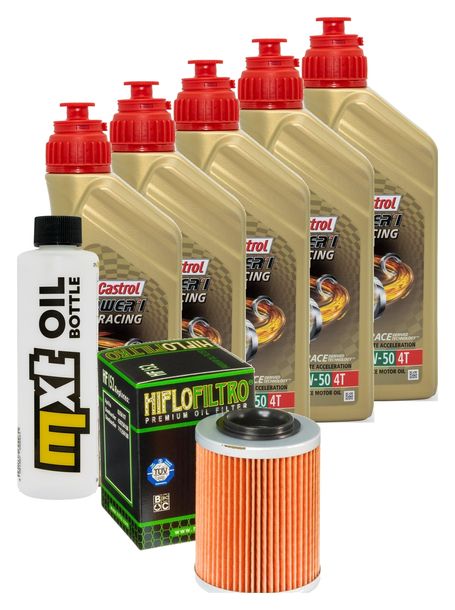 Inspektionspaket 5L 10W-50 + Ölfilter für Aprilia ETV Capo Nord 1000 ccm Bj. 2009