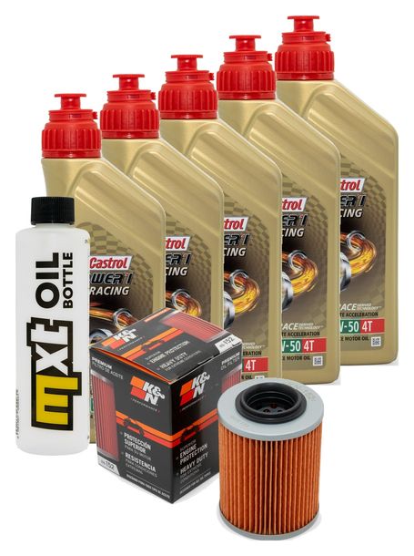 Inspektionspaket 5L 10W-50 + Ölfilter für Aprilia ETV Capo Nord 1000 ccm Bj. 2009