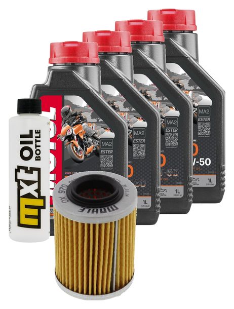 Inspektionspaket 4L 10W-50 + Ölfilter für Aprilia RSV Tuono R 1000 ccm Bj. 2011