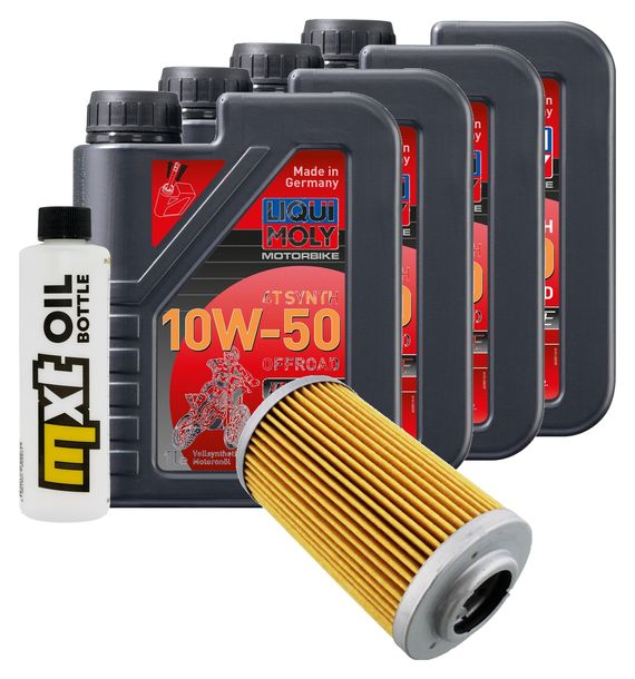 Inspektionspaket 4L 10W-50 + Ölfilter für Aprilia RSV Tuono R 1000 ccm Bj. 2011