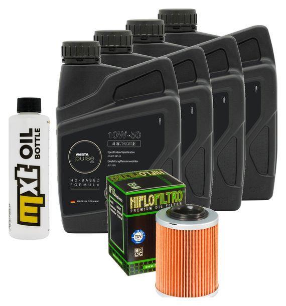 Inspektionspaket 4L 10W-50 + Ölfilter für Aprilia RSV Tuono R 1000 ccm Bj. 2011