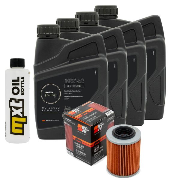 Inspektionspaket 4L 10W-50 + Ölfilter für Aprilia RSV Tuono R 1000 ccm Bj. 2011