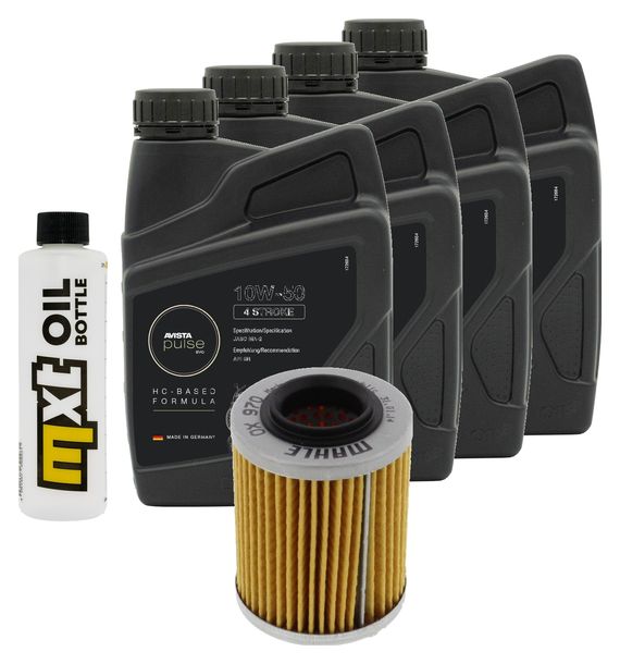 Inspektionspaket 4L 10W-50 + Ölfilter für Aprilia RSV Tuono R 1000 ccm Bj. 2011