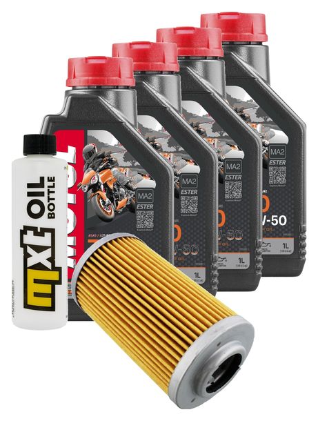 Inspektionspaket 4L 10W-50 + Ölfilter für Aprilia RSV Tuono R 1000 ccm Bj. 2011