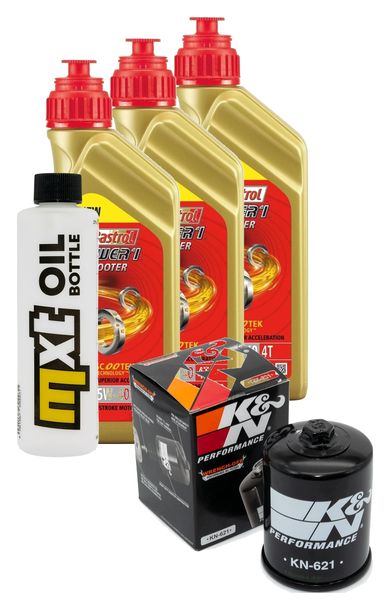 Ensemble d'inspection 3L 5W-40+filtre à huile pour Arctic Cat Alterra 4WD EFT Wildcat X Limited Edition EPS 2 Sitzer XC 450 / 1000 ccm Année 2015 - 2021