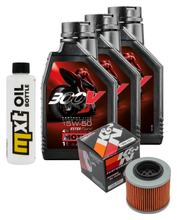 Inspectiepakket 3L 15W-50 + oliefilter voor BMW G X Challenge Country Moto 650 ccm Bj. 2010 - 2012