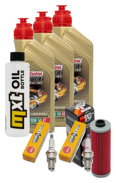 Inspektionspaket 3L 10W-50 + Ölfilter + 2x Zündkerze für BMW R GS Paralever 800 ccm Bj. 1996 - 1998