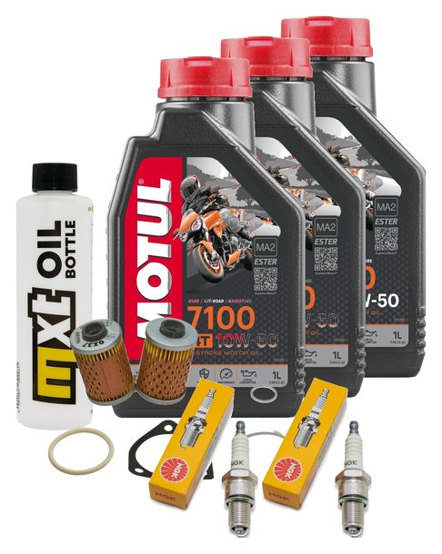Inspektionspaket 3L 10W-50 + Ölfilter + 2x Zündkerze für BMW R GS Paralever 800 ccm Bj. 1996 - 1998