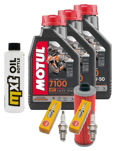 Inspektionspaket 3L 10W-50 + Ölfilter + 2x Zündkerze für BMW R GS Paralever 800 ccm Bj. 1996 - 1998