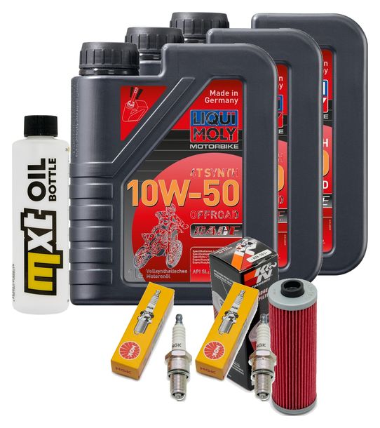 Inspektionspaket 3L 10W-50 + Ölfilter + 2x Zündkerze für BMW R GS Paralever 800 ccm Bj. 1996 - 1998