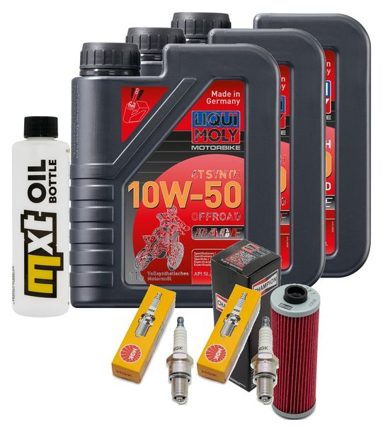 Inspektionspaket 3L 10W-50 + Ölfilter + 2x Zündkerze für BMW R GS Paralever 800 ccm Bj. 1996 - 1998