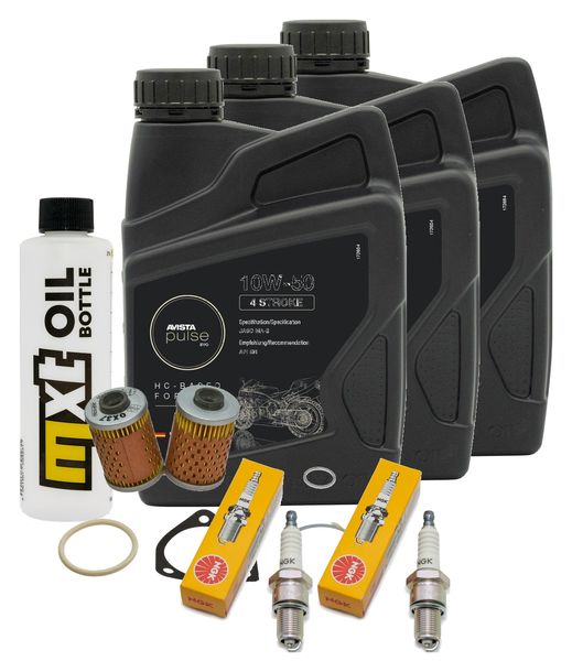 Inspektionspaket 3L 10W-50 + Ölfilter + 2x Zündkerze für BMW R GS Paralever 800 ccm Bj. 1996 - 1998
