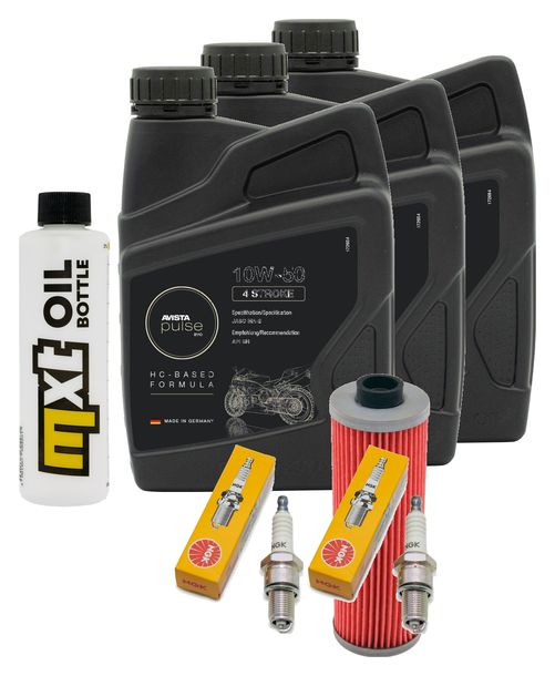 Inspektionspaket 3L 10W-50 + Ölfilter + 2x Zündkerze für BMW R GS Paralever 800 ccm Bj. 1996 - 1998
