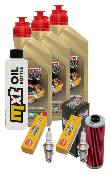Inspektionspaket 3L 10W-50 + Ölfilter + 2x Zündkerze für BMW R GS Paralever 800 ccm Bj. 1996 - 1998