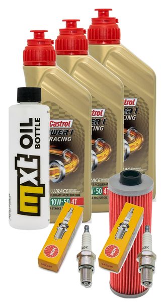 Inspektionspaket 3L 10W-50 + Ölfilter + 2x Zündkerze für BMW R GS Paralever 800 ccm Bj. 1996 - 1998