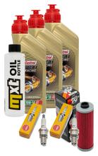 Kit d'inspection 3L 10W-50 + filtre à huile + 2 bougies pour BMW R GS Paralever 800 ccm Année 1996 - 1998