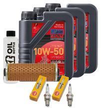 Pacote de Inspeção 3L 10W-50 + Filtro de Óleo + 2x Vela de Ignição para BMW R GS Paralever 800 ccm Ano de Fabricação 1996 - 1998