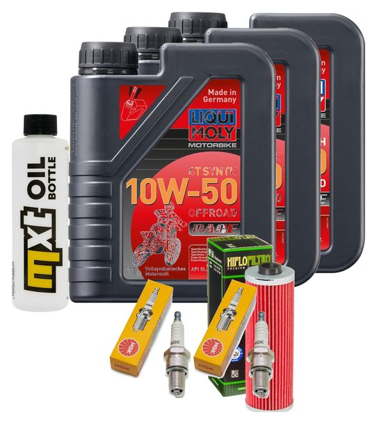 Inspektionspaket 3L 10W-50 + Ölfilter + 2x Zündkerze für BMW R 100 GS 1000 ccm Bj. 1986