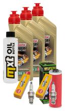 Pacote de Inspeção 3L 10W-50 + Filtro de Óleo + 2x Vela de Ignição para BMW R 100 GS 1000 ccm Ano. 1986