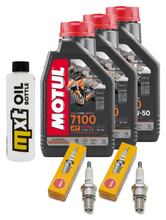 Pacote de Inspeção 3L 10W-50 + Filtro de Óleo + 2x Vela de Ignição para BMW R 100 GS 1000 ccm Ano. 1986