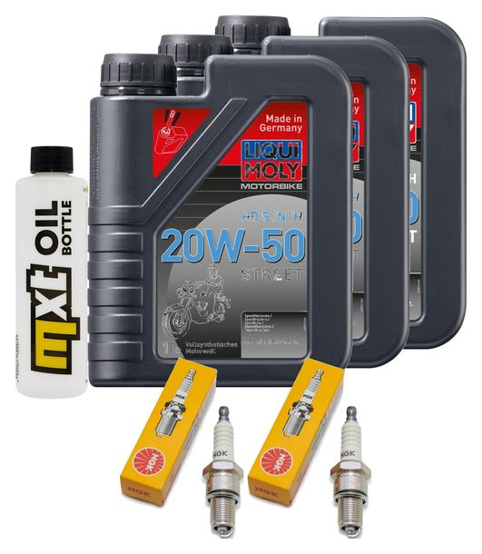 Inspektionspaket 3L 20W-50 + Ölfilter + 2x Zündkerze für BMW R 100 GS 1000 ccm Bj. 1989