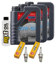 Pacote de Inspeção 3L 20W-50 + Filtro de Óleo + 2x Vela de Ignição para BMW R 100 GS 1000 ccm Ano 1989
