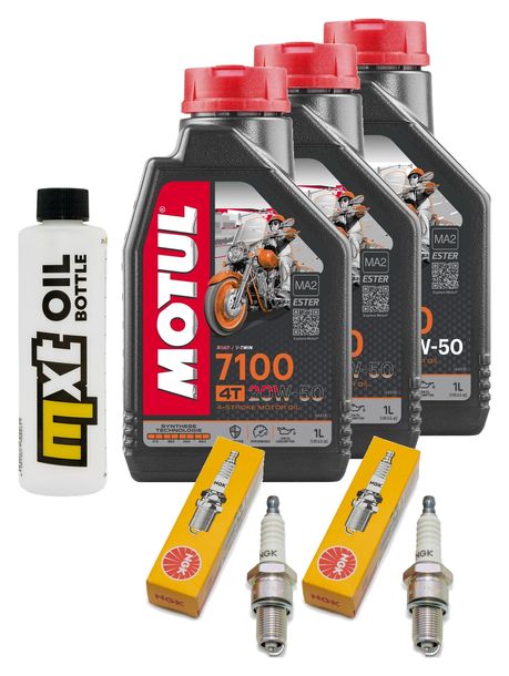 Inspektionspaket 3L 20W-50 + Ölfilter + 2x Zündkerze für BMW R 100 GS 1000 ccm Bj. 1987 - 1988