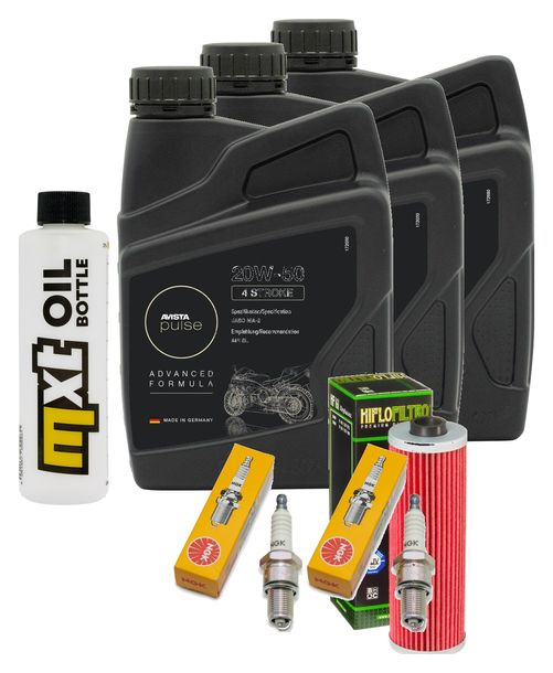 Inspektionspaket 3L 20W-50 + Ölfilter + 2x Zündkerze für BMW R 100 GS 1000 ccm Bj. 1987 - 1988